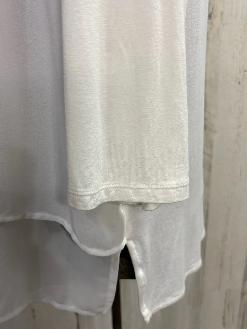 Michael Michael Kors Plus Size White V-Neck Layered Top